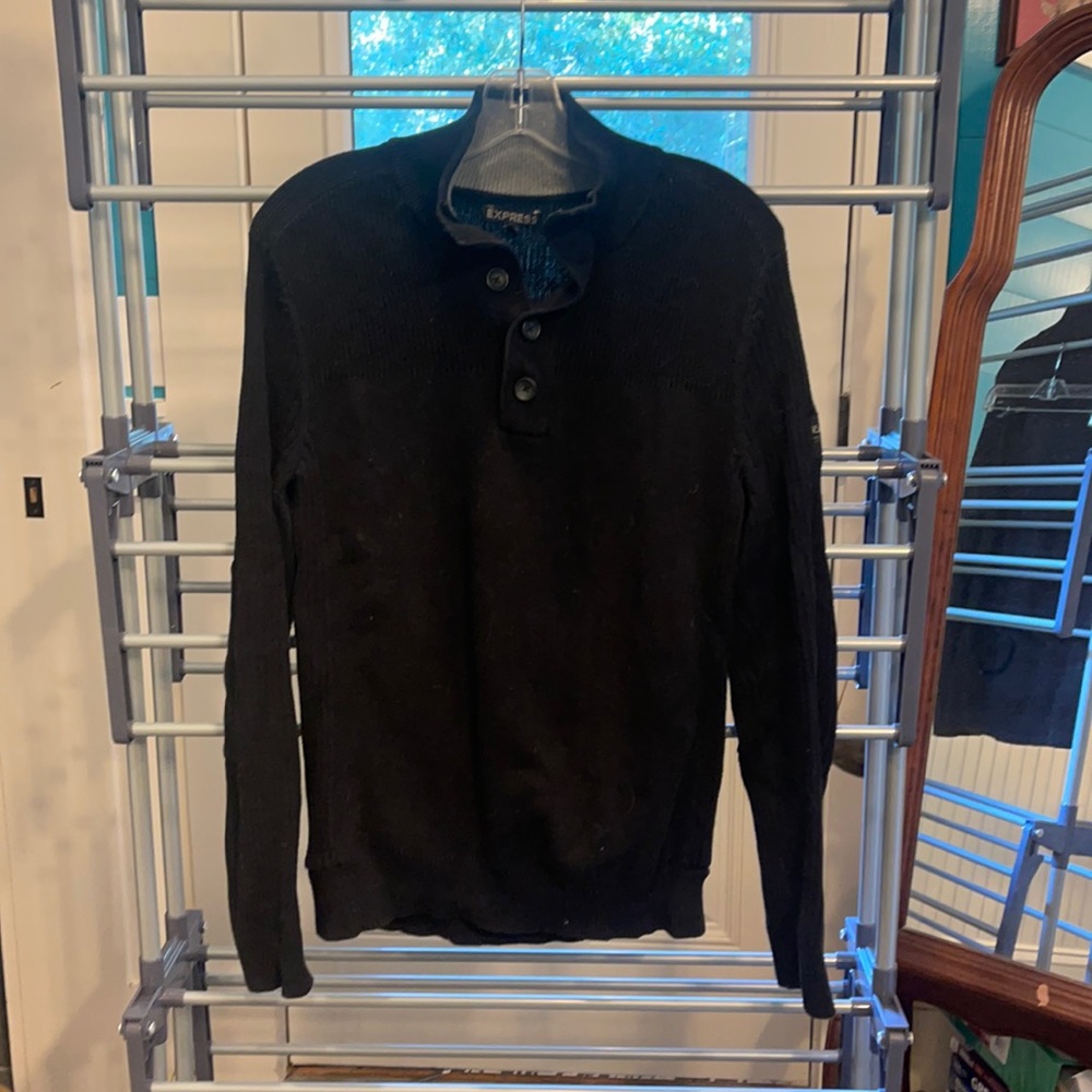 Men’s Express Button Collar Sweater